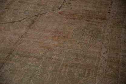 15.5x19.5 Vintage Distressed Oushak Carpet