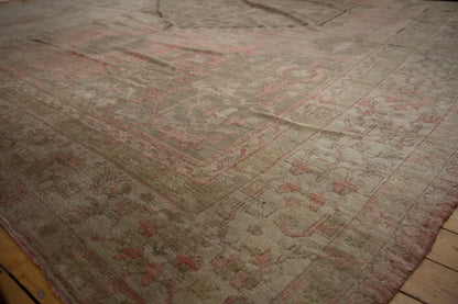 15.5x19.5 Vintage Distressed Oushak Carpet