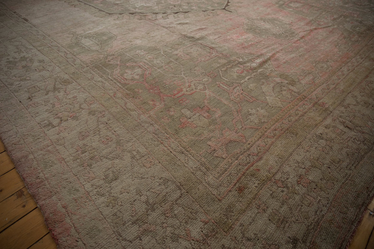 15.5x19.5 Vintage Distressed Oushak Carpet