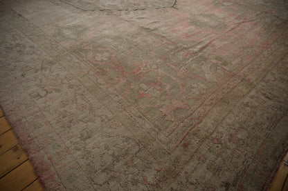15.5x19.5 Vintage Distressed Oushak Carpet