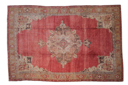 7.5x11 Vintage Distressed Oushak Carpet