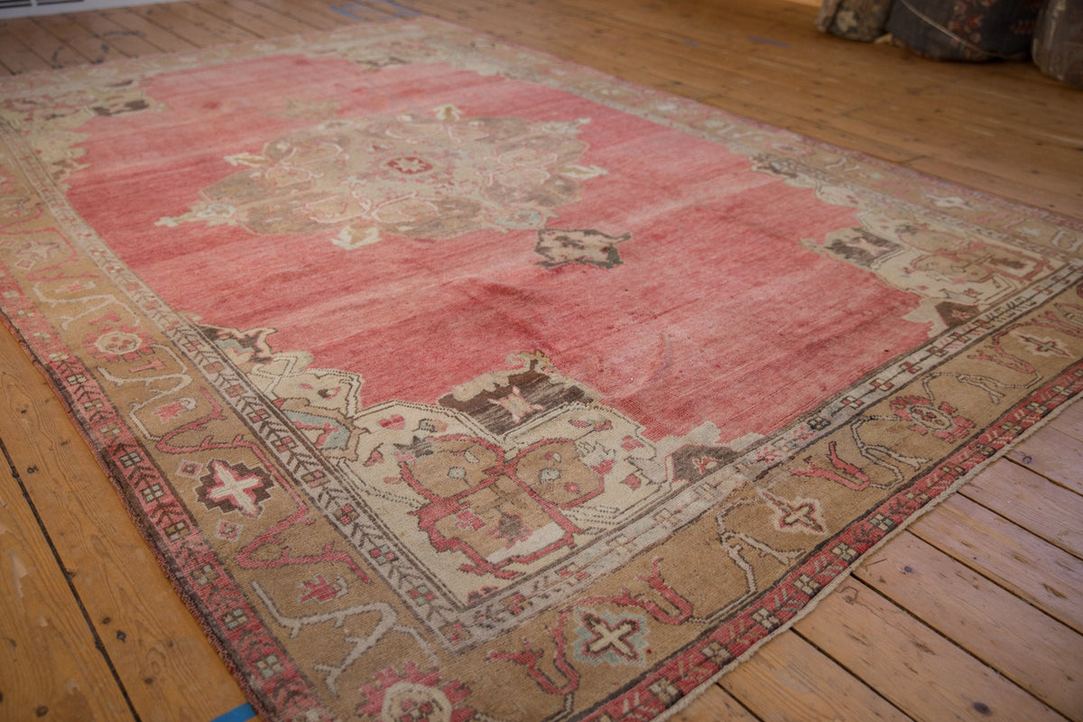 7.5x11 Vintage Distressed Oushak Carpet