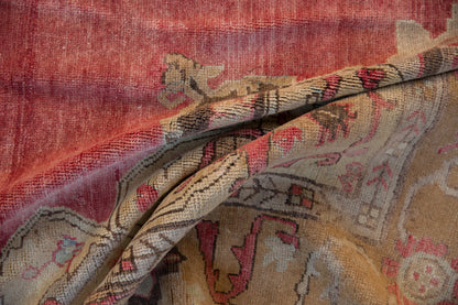 7.5x11 Vintage Distressed Oushak Carpet
