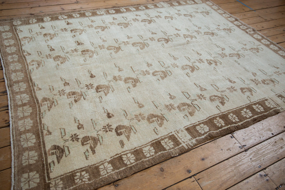 6x8.5 Vintage Distressed Oushak Carpet