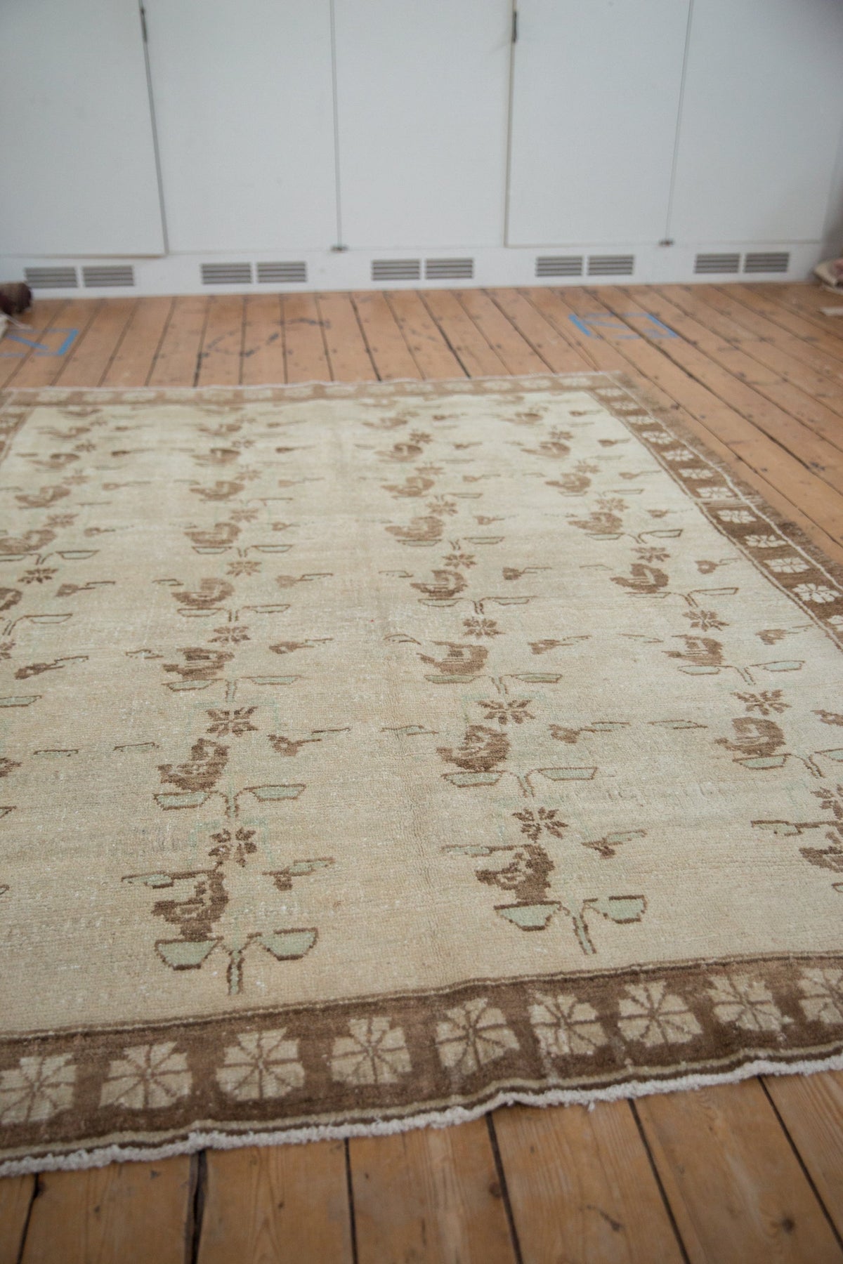 6x8.5 Vintage Distressed Oushak Carpet