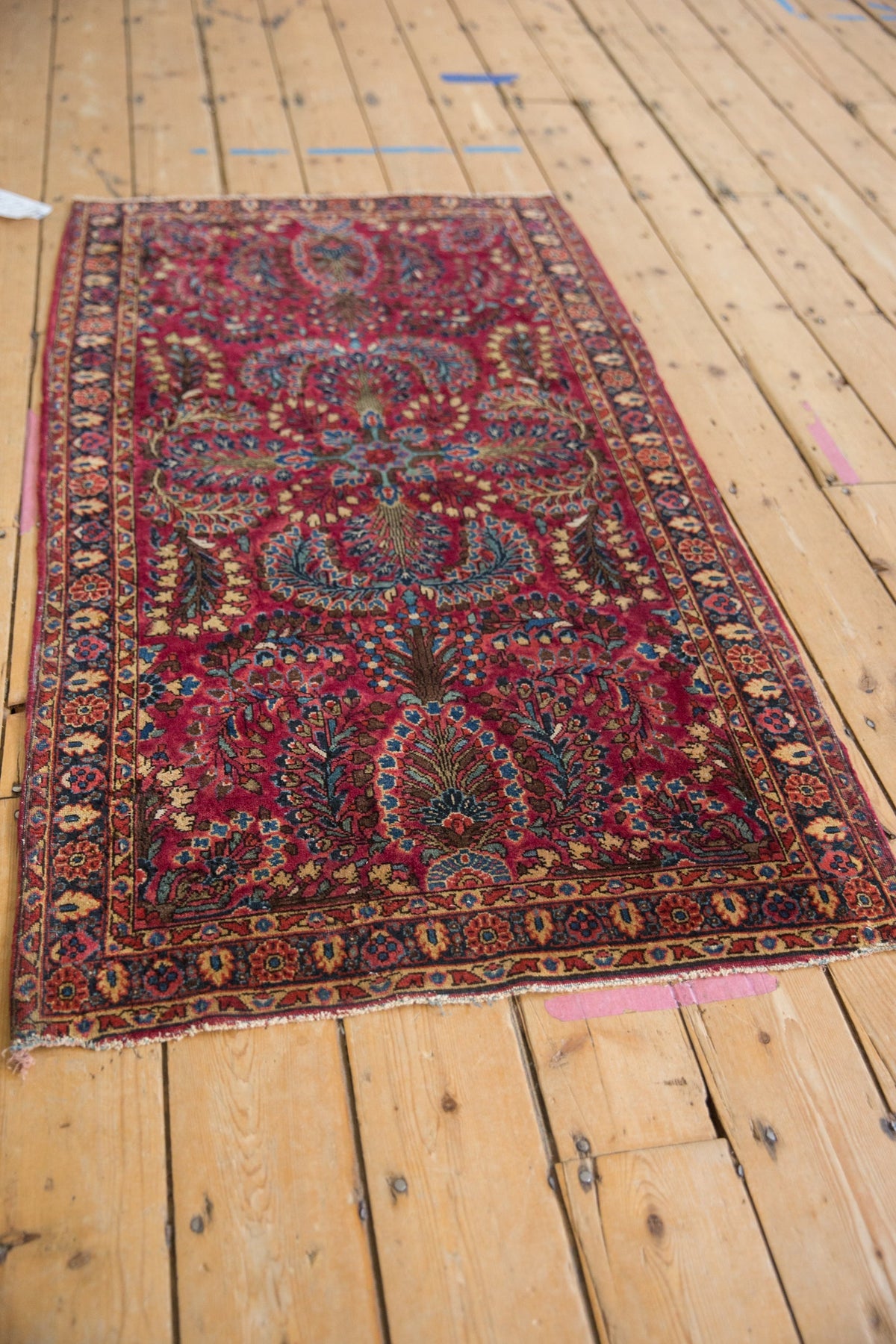 2.5x5 Vintage American Sarouk Rug Runner