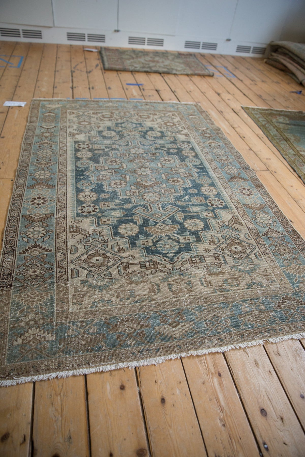 4x6.5 Vintage Distressed Hamadan Rug