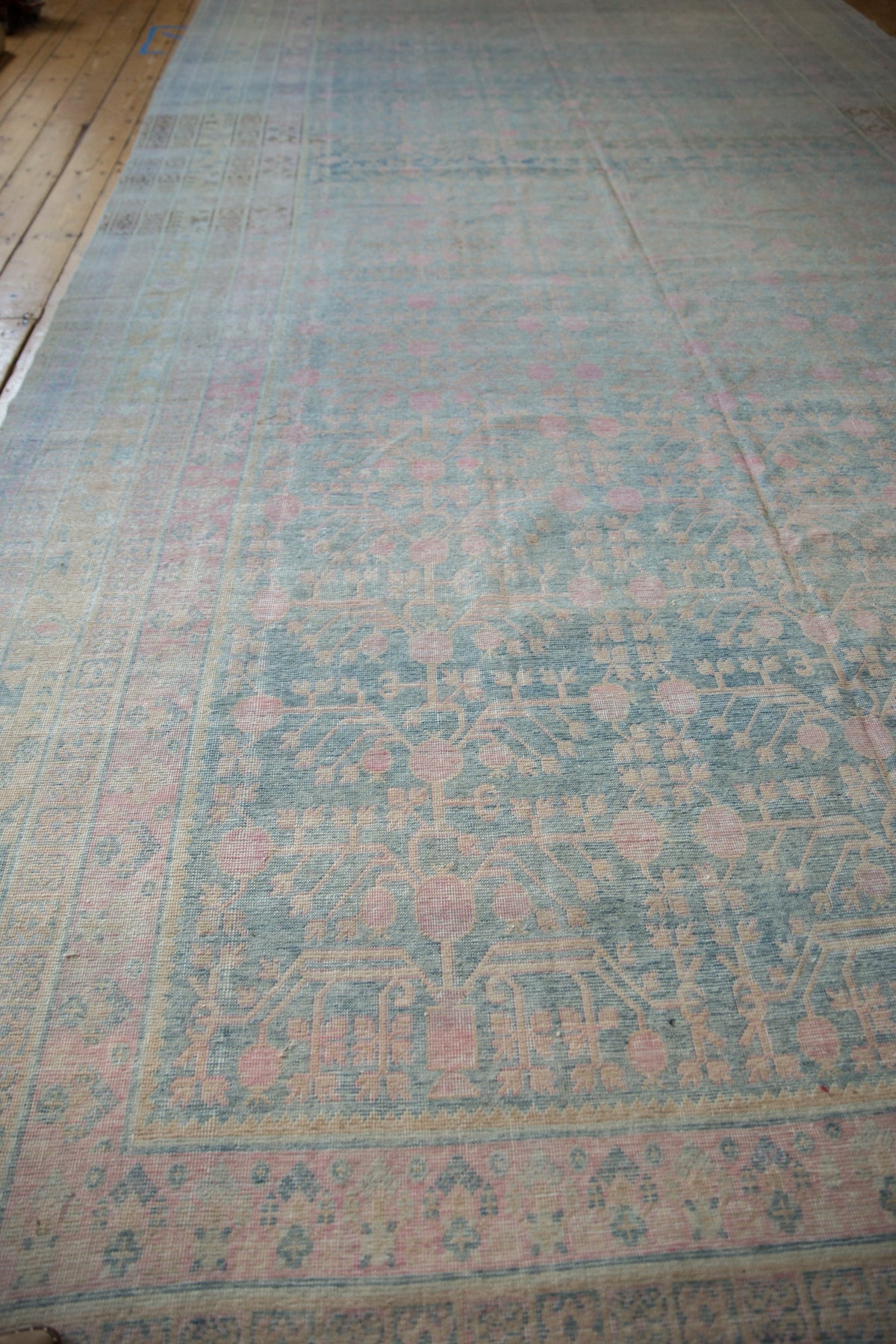 9x17.5 Vintage Distressed Khotan Carpet