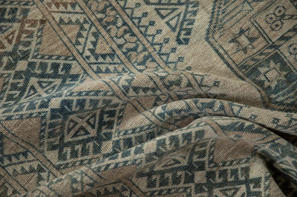 8.5x11.5 Vintage Distressed Ersari Carpet