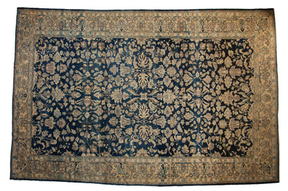 10.5x16.5 Vintage Distressed Tea Washed Lilihan Carpet