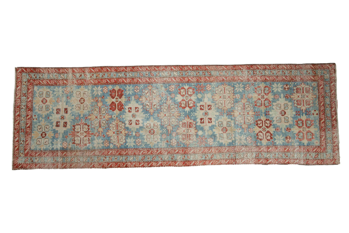 3.5x10.5 Antique Distressed Northwest Persian Rug Runner