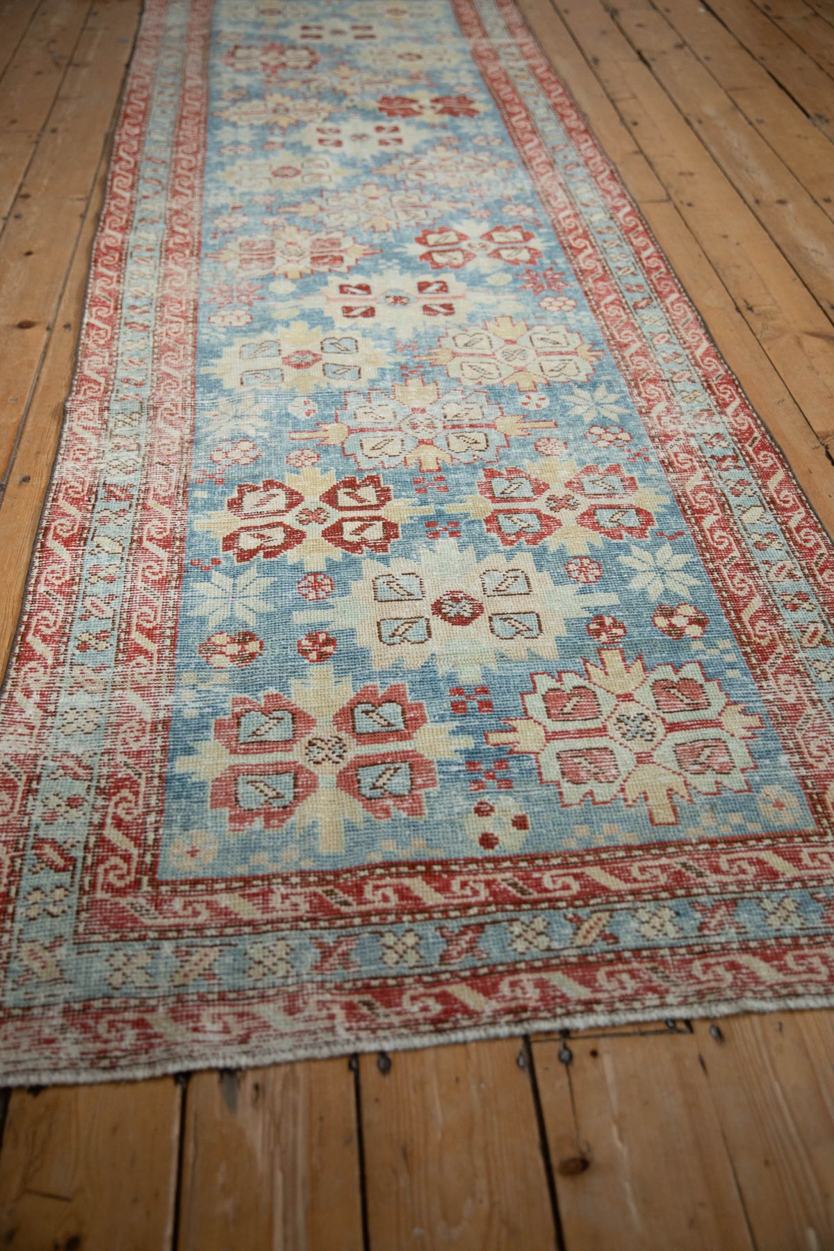 3.5x10.5 Antique Distressed Northwest Persian Rug Runner
