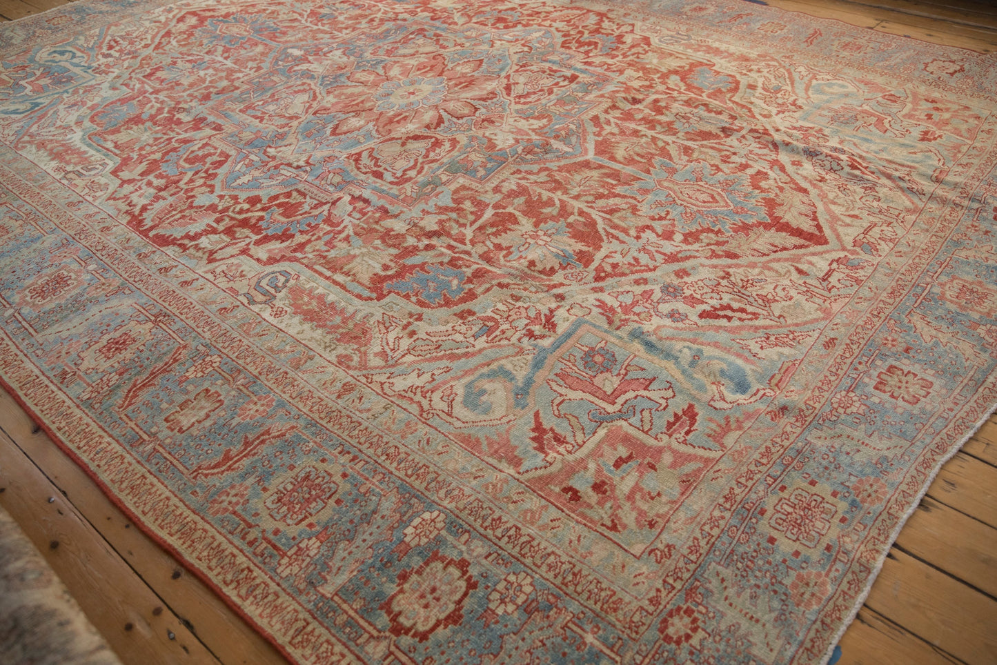 RESERVED 10x13 Vintage Distressed Heriz Carpet