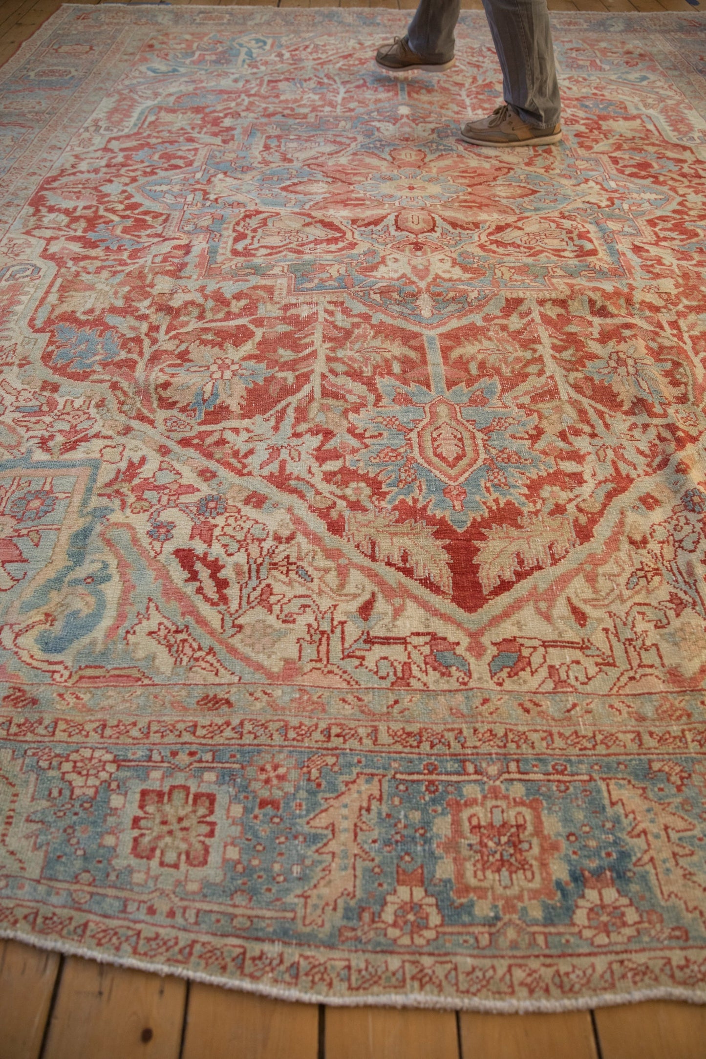 RESERVED 10x13 Vintage Distressed Heriz Carpet