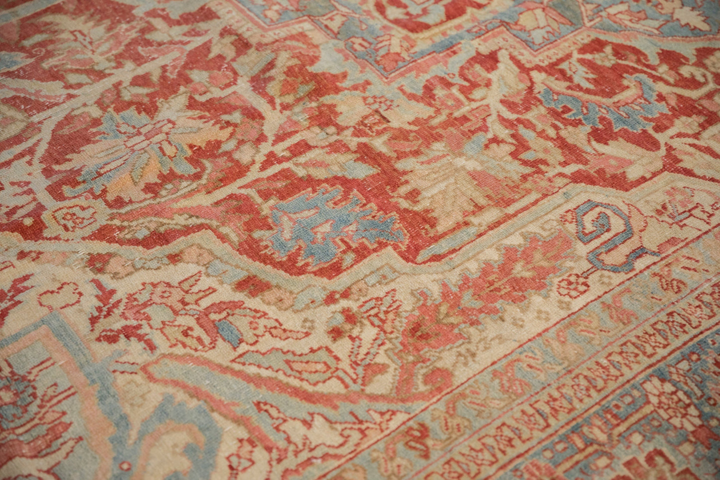 RESERVED 10x13 Vintage Distressed Heriz Carpet