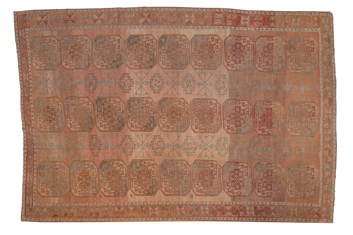 7x10.5 Vintage Distressed Ersari Carpet