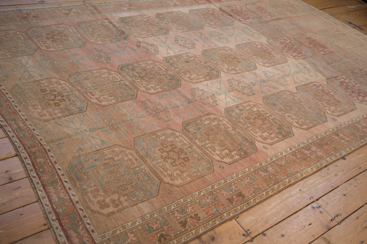 7x10.5 Vintage Distressed Ersari Carpet