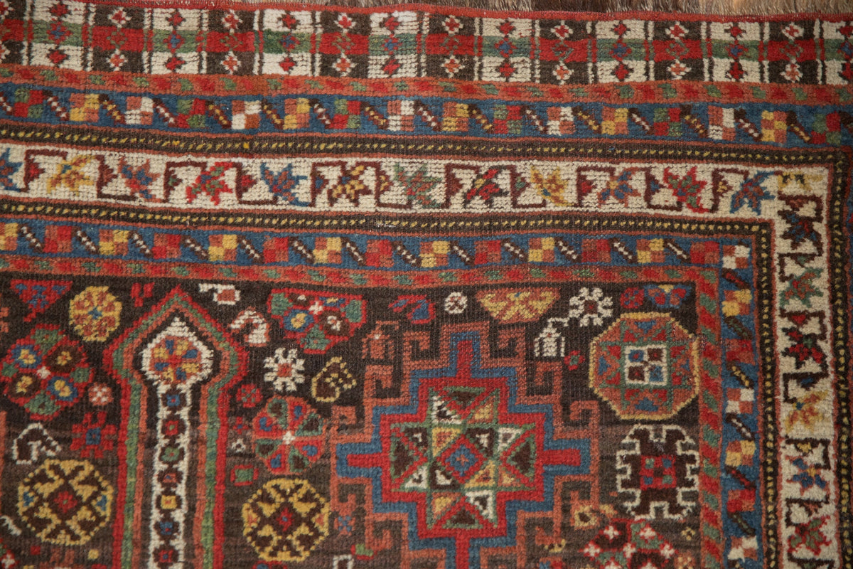 3.5x15 Antique Qashqai Rug Runner