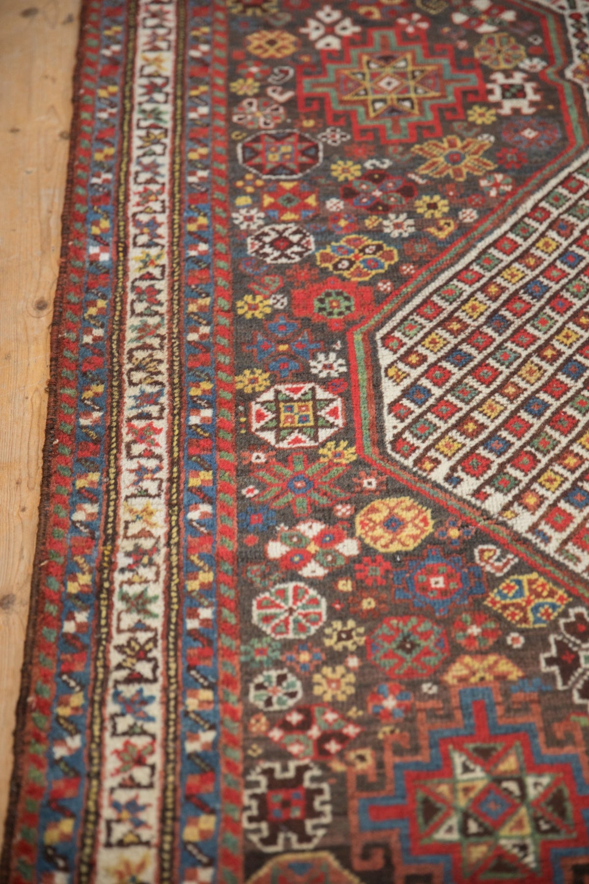 3.5x15 Antique Qashqai Rug Runner