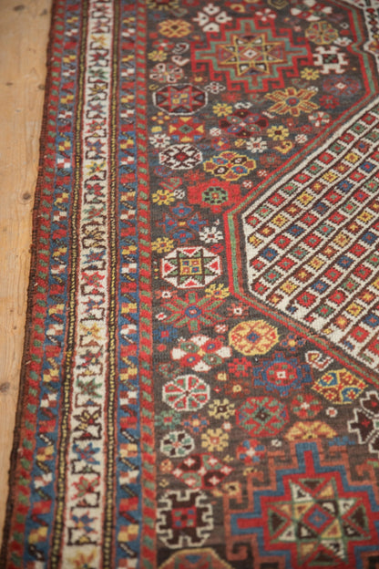 3.5x15 Antique Qashqai Rug Runner