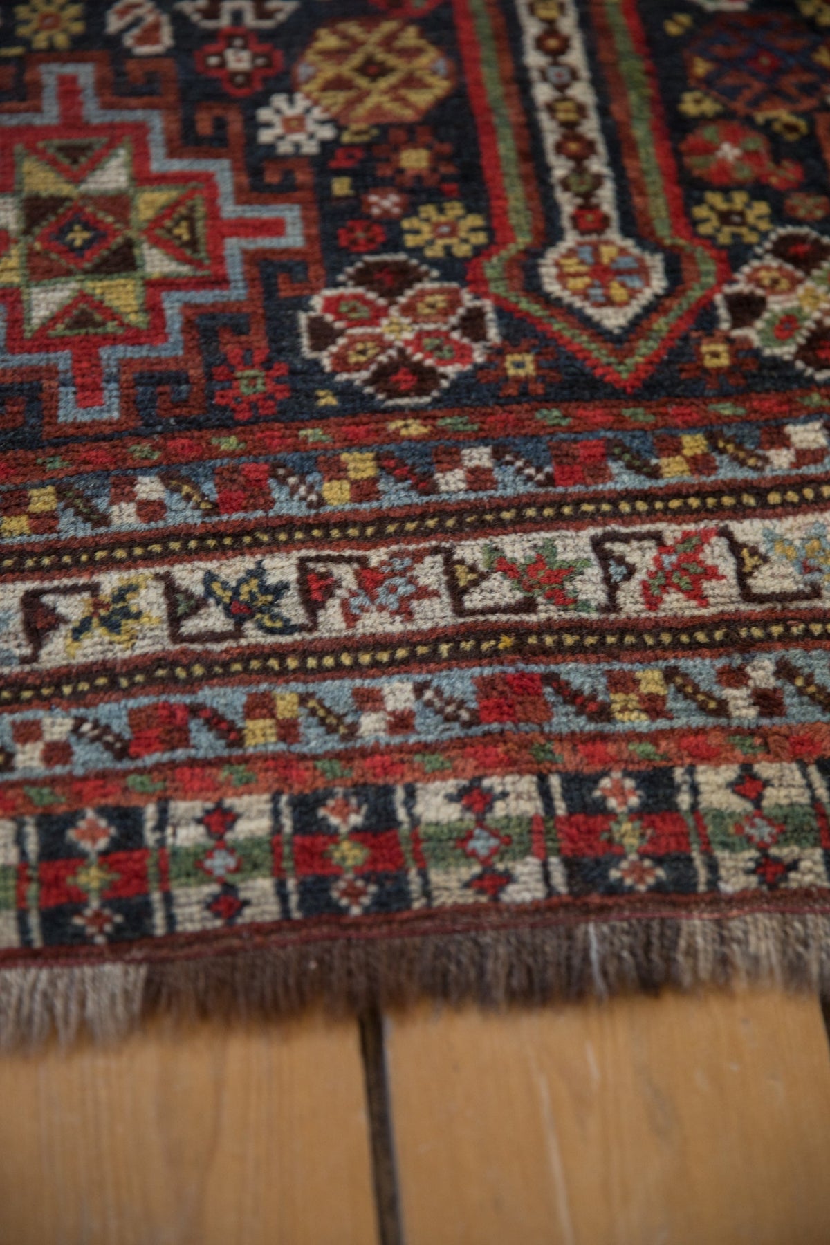3.5x15 Antique Qashqai Rug Runner
