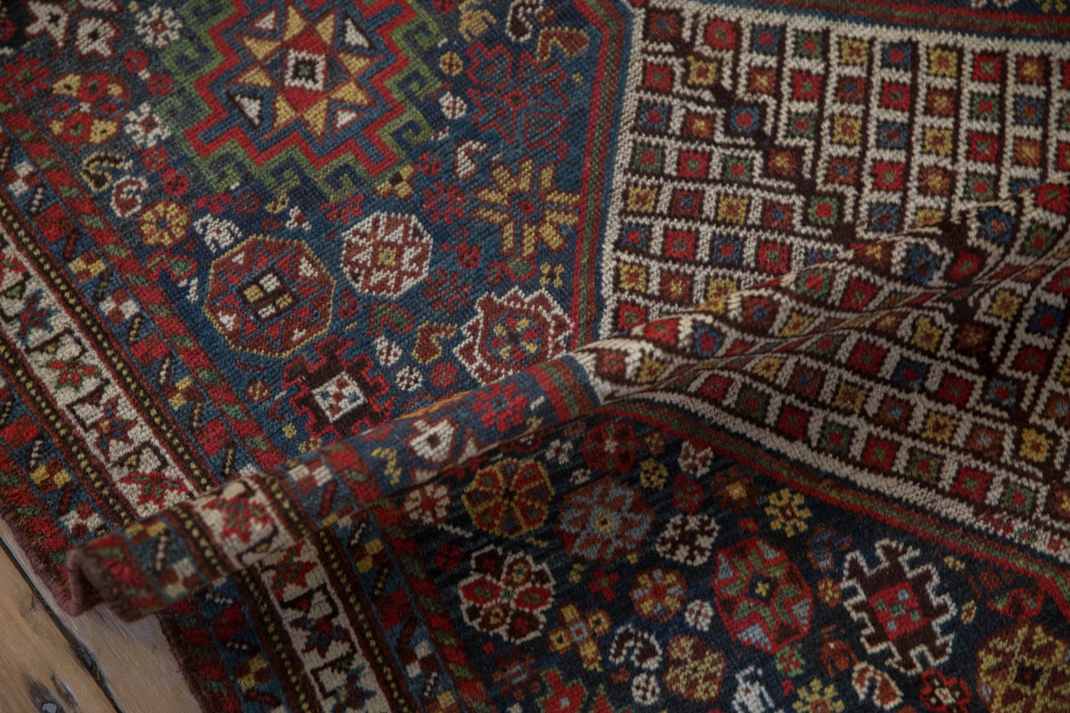 3.5x15 Antique Qashqai Rug Runner