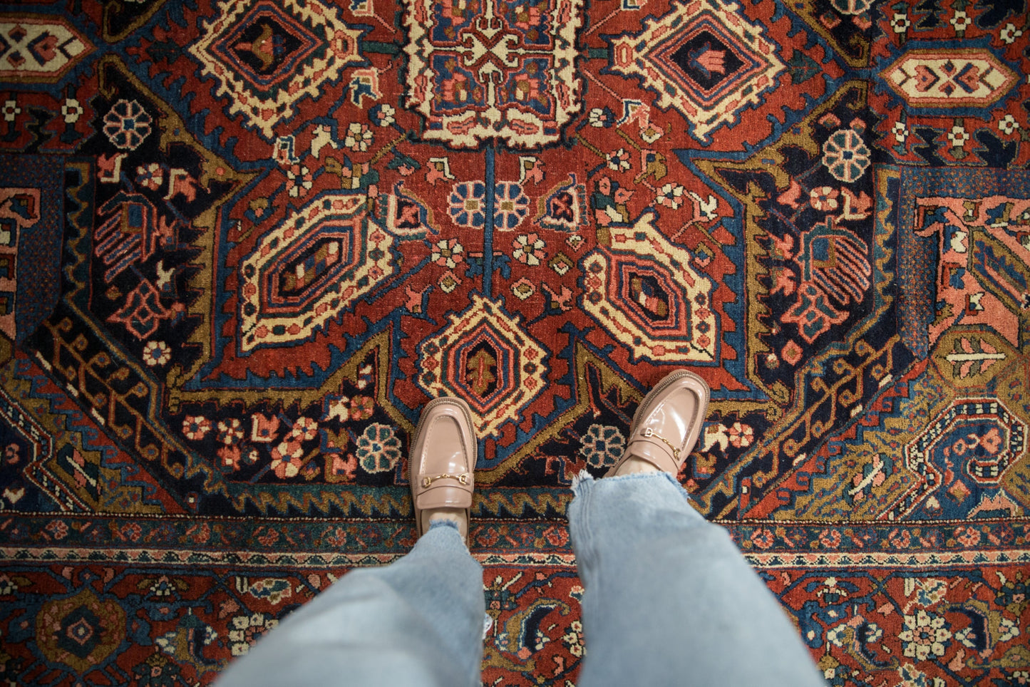 RESERVED 7.5x10.5 Vintage Heriz Carpet