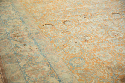 10.5x18.5 Vintage Distressed Tabriz Carpet