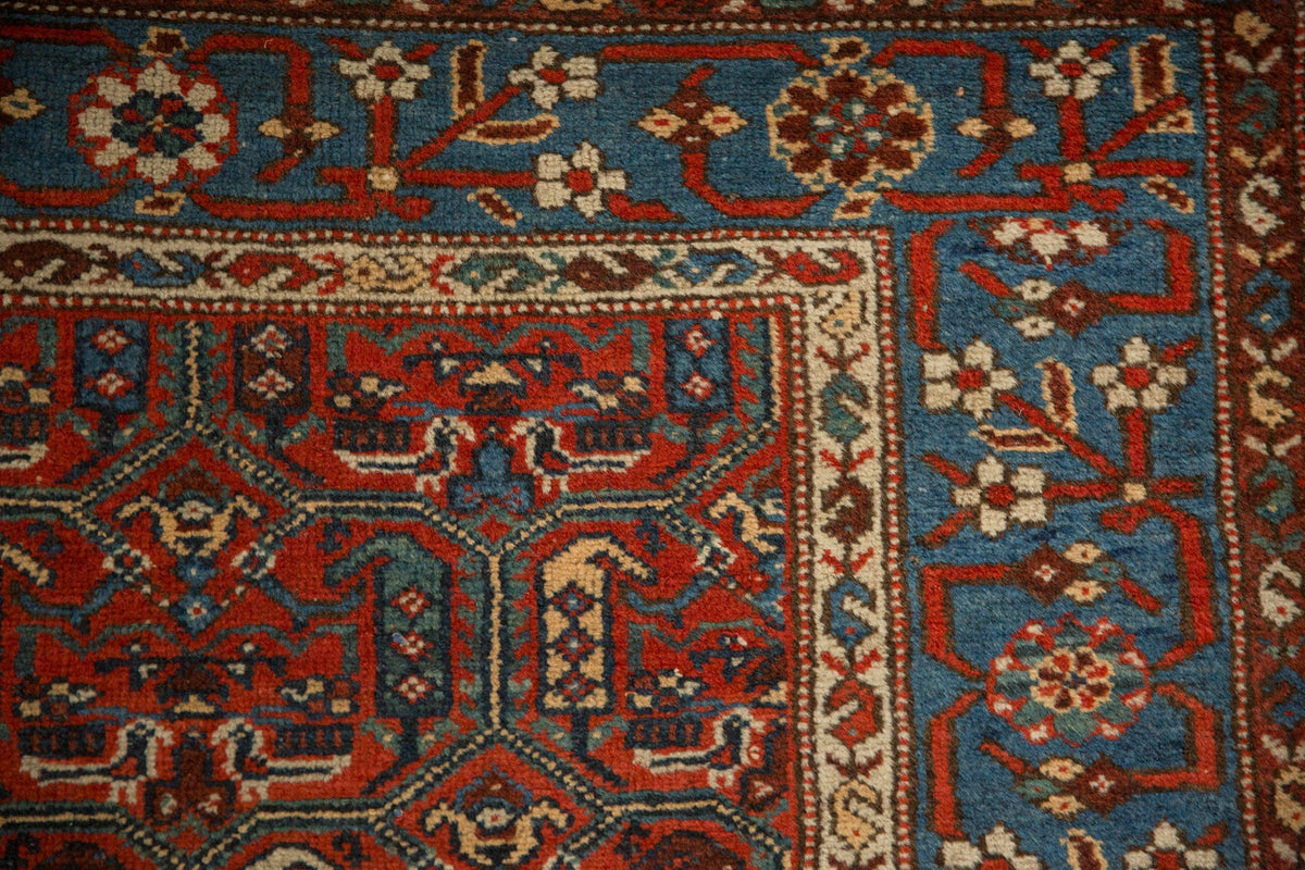 3.5x9.5 Antique Fine Kurdish Hamadan Rug Runner