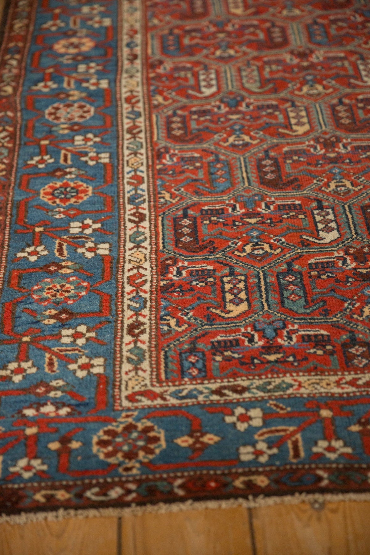 3.5x9.5 Antique Fine Kurdish Hamadan Rug Runner