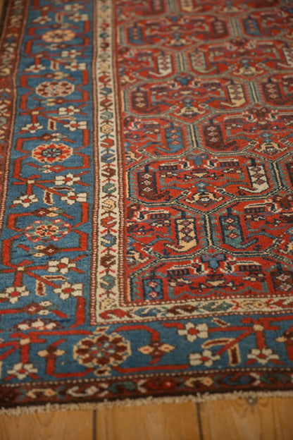 3.5x9.5 Antique Fine Kurdish Hamadan Rug Runner
