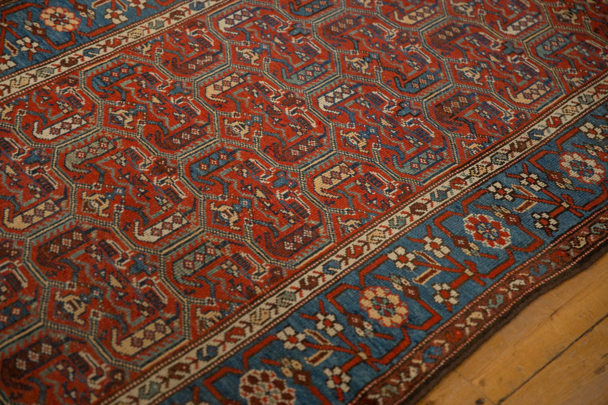 3.5x9.5 Antique Fine Kurdish Hamadan Rug Runner