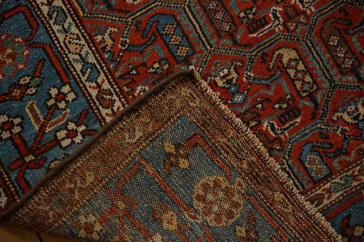 3.5x9.5 Antique Fine Kurdish Hamadan Rug Runner