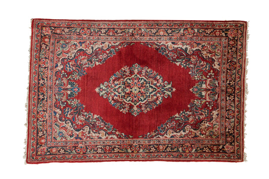 3.5x5 Vintage Sarouk Rug