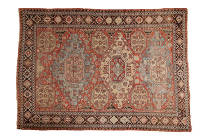 7x10 Antique Caucasian Soumac Carpet