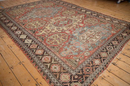 7x10 Antique Caucasian Soumac Carpet