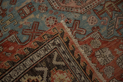 7x10 Antique Caucasian Soumac Carpet
