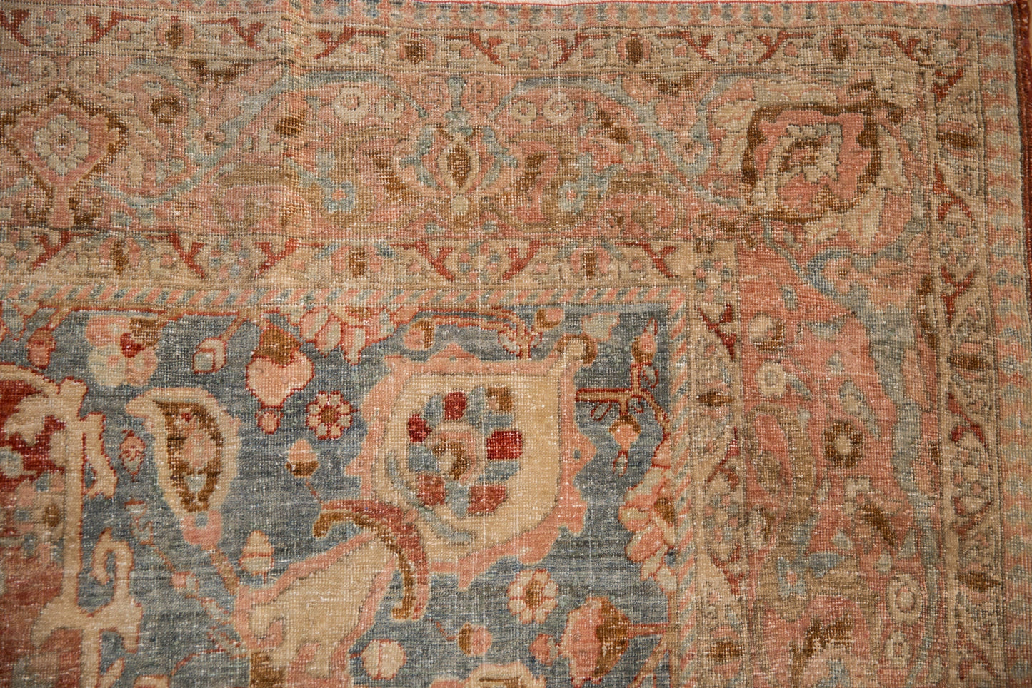 6.5x10.5 Vintage Distressed Tabriz Carpet