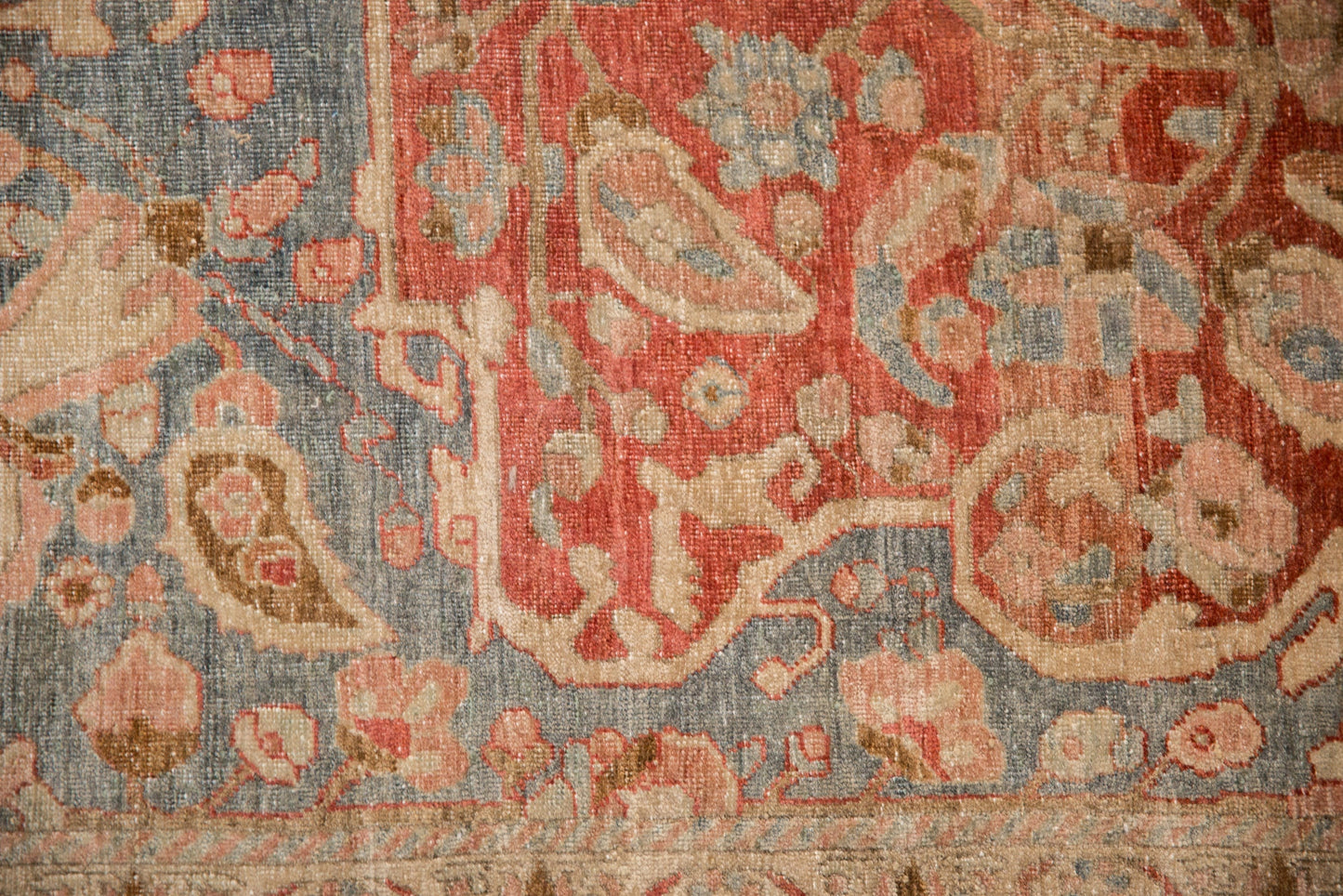 6.5x10.5 Vintage Distressed Tabriz Carpet