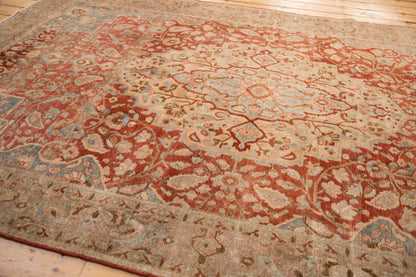 6.5x10.5 Vintage Distressed Tabriz Carpet