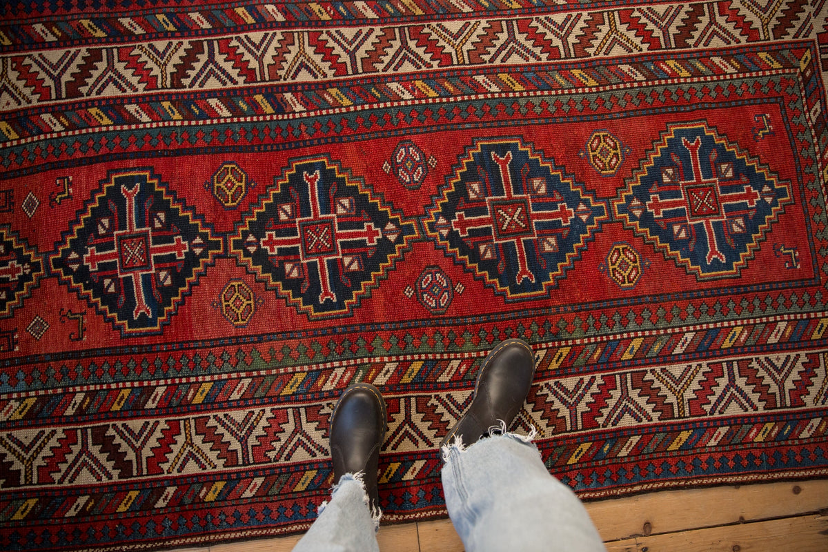 4x8 Antique Kazak Rug Runner