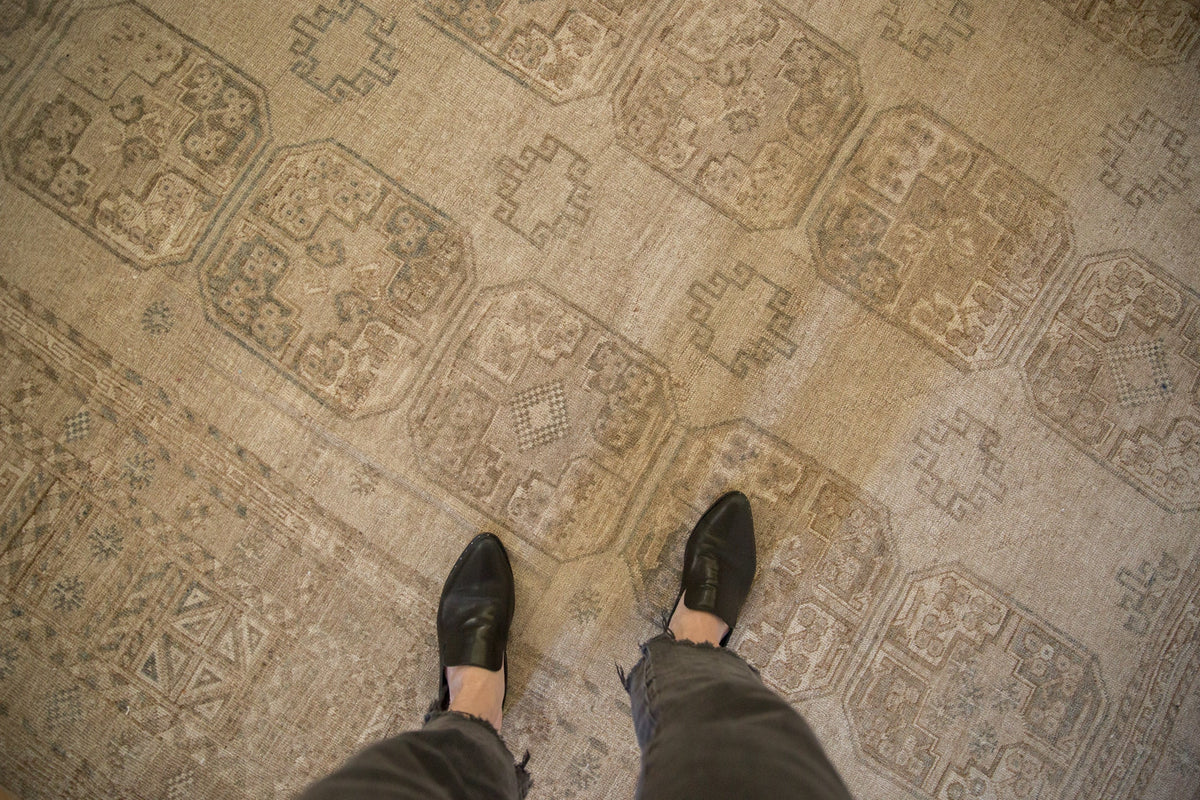 8.5x10.5 Vintage Distressed Ersari Carpet