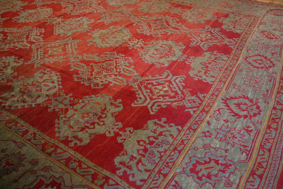 13.5x15 Antique Oushak Square Carpet