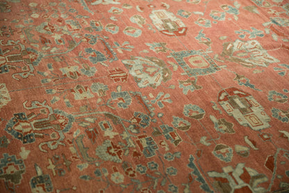 7x17 Vintage Distressed Bibikabad Carpet