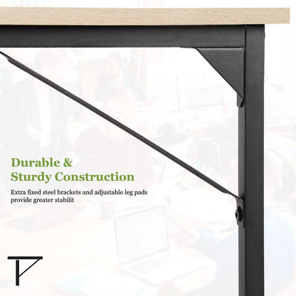 39 Inch Computer Desk With Adjustable Feet For Home Office