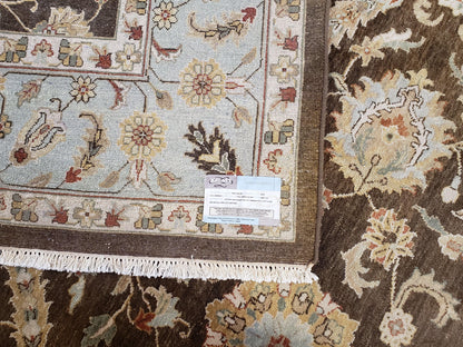 9x12 Vintage Handmade Wool Rug Carpet Indo Mahal Oushak Nice Brown Blue
