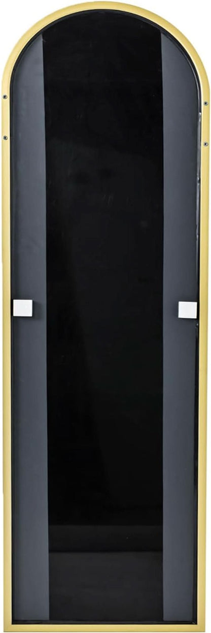 Gold Full Length Door Mirror 16x50 Inches Arched Over the Door