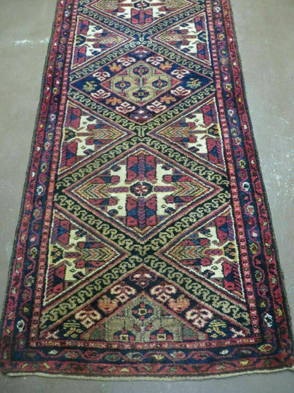2' 6" X 9' Antique Handmade Turkish Anatolian Wool Runner Rug Nice