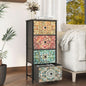 Mandala Fabric Drawers Dresser Narrow Chest Space Saving Bedroom