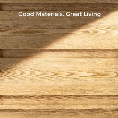 63 Inch Natural Solid Wood Sideboard With Drawers Storage